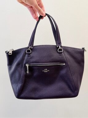 LIKE NEW Coach Purple Pebbled Leather Prairie Satchel Bag